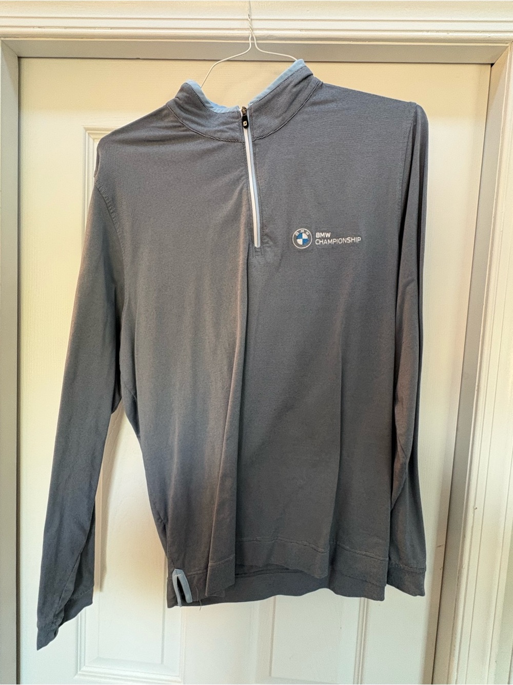 FootJoy Men's Gray Quarter-Zip Sweater with BMW Championship Logo